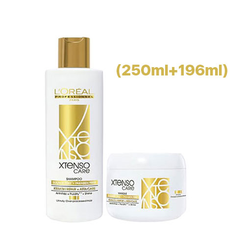 Loreal - Xtenso Care Gold Shampoo + Xtenso Care Gold Mask | 250 Ml + 196 Gr