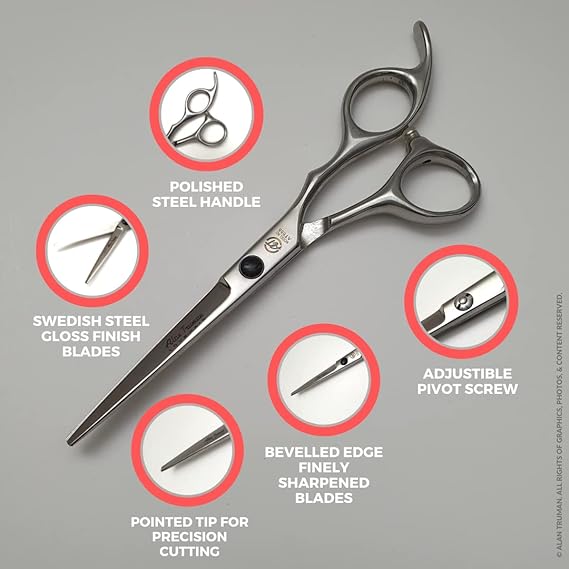 Alan Truman - AT355 Black Screw 5.5 Inch Scissors - Pack Of 1