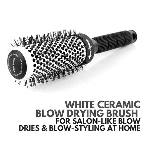 Alan Truman - White Ceramic Blow-Drying Brush-Medium - Pack Of 1