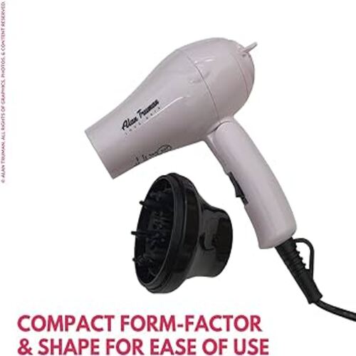 Alan Truman - Mini Dryer - 1000 Watts DC Motor Hair Dryer - Pink Blush - Pack Of 1