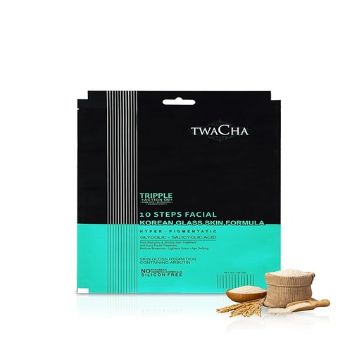 Twacha - Premium Korean Glass Skin Facial 10 Steps Facial - Pack Of 1