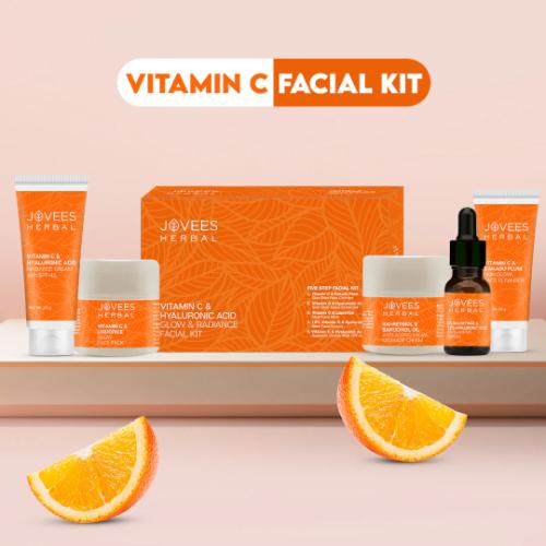 Jovees Herbal - Vitamin C & Hyaluronic Acid Facial Kit - Pack Of 1