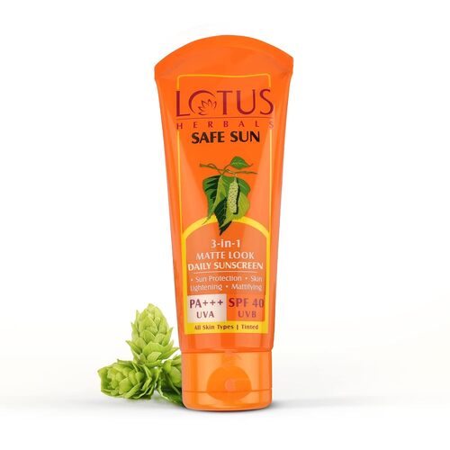 Lotus - Safe Sun 3-in-1 Matte Look Daily Sunblock Gel Spf 40 - 50 Gr