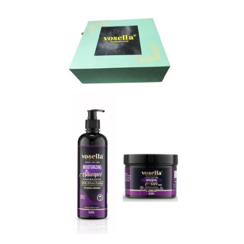 Vosella - Moisturizing Keratin  Botox Shampoo And Mask (With Box ) - Pack Of 1