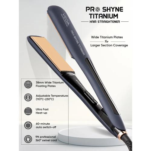 Vega - Pro Titanium Straight (VPPHS-14) Pressing Machine - Pack Of 1