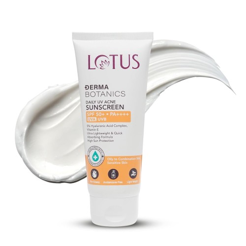 Lotus Derma Botanics Daily Uv Acne Sunscreen Spf 50+ Pa+++ 50 Gr