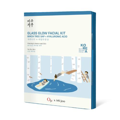 O3+ Korea Glass Glow With Birch Tree Sap & Hyaluronic Acid Facial Kit Pack Of 1