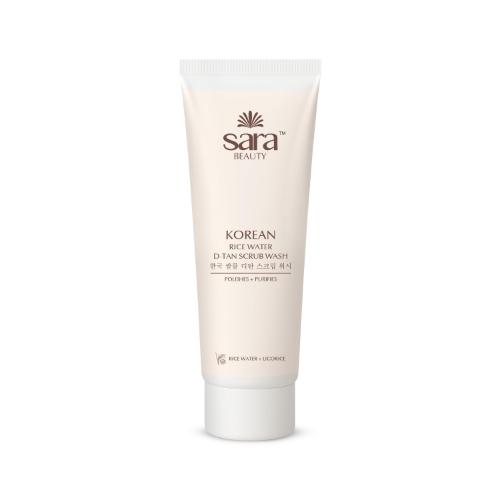 Sara Korean Rice Water D Tan Scrub Wash 120 Ml