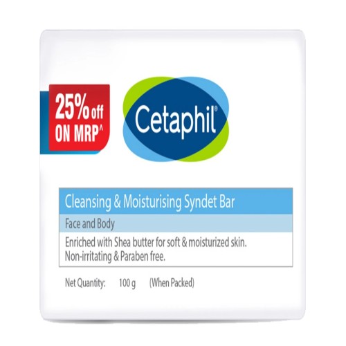 Cetaphil Cleansing And Moisturising Syndet Bar Face & Body 100 Gr