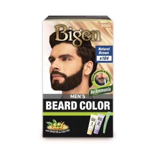 Bigen Mens Beard Color Natural Brown B104 Pack Of 1
