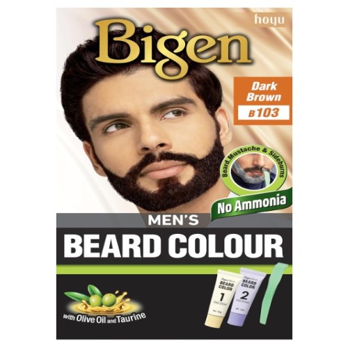 Bigen Mens Beard Colour Dark Brown B103 Pack Of 1