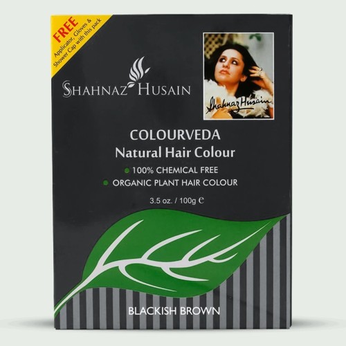 Shahnaz Husain Colourveda Natural Hair Colour 100% Chemical Free Blackish Brown 100 Gr