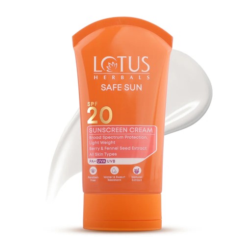 Lotus Safe Sun Sunscreen Cream SPF 20 PA+ 50 Gr