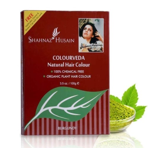 Shahnaz Husain Burgundy Colourveda Natural Hair Color 100 Gr
