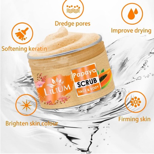Lilium Papaya Face & Body Scrub 250 Gr