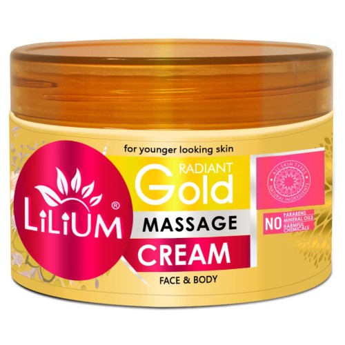 Lilium Gold Massage Cream Face & Body 250 Gr
