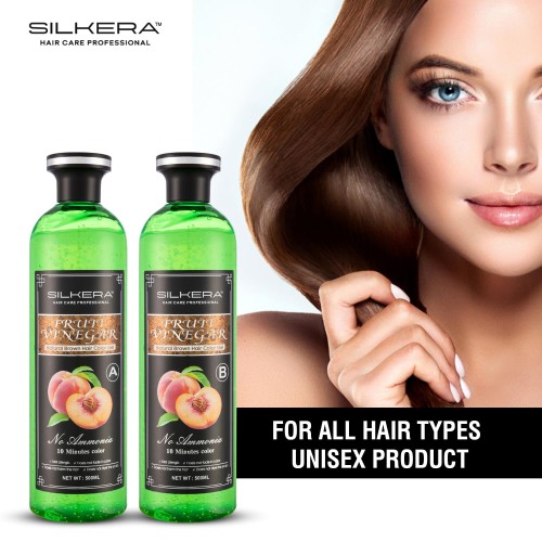 Silkera Fruit Vinegar Natural Brown Hair Color Gel Pack Of 2