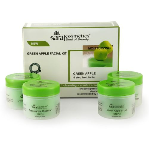 Sara - Green Apple Facial Kit - 4 Steps - 200 Gr