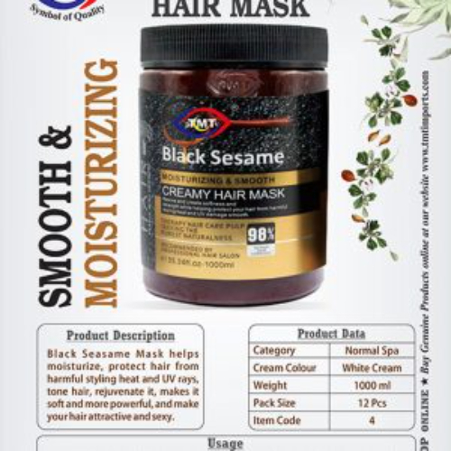 TMT - Black Sesame Creamy Hair Mask - 1000 ML