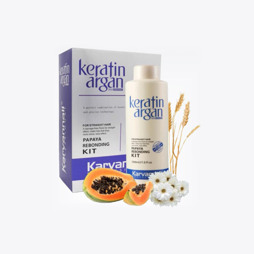 TMT - Keratin Argan Papaya Rebonding Kit (Cream + Neturalizer) - 2000 ML