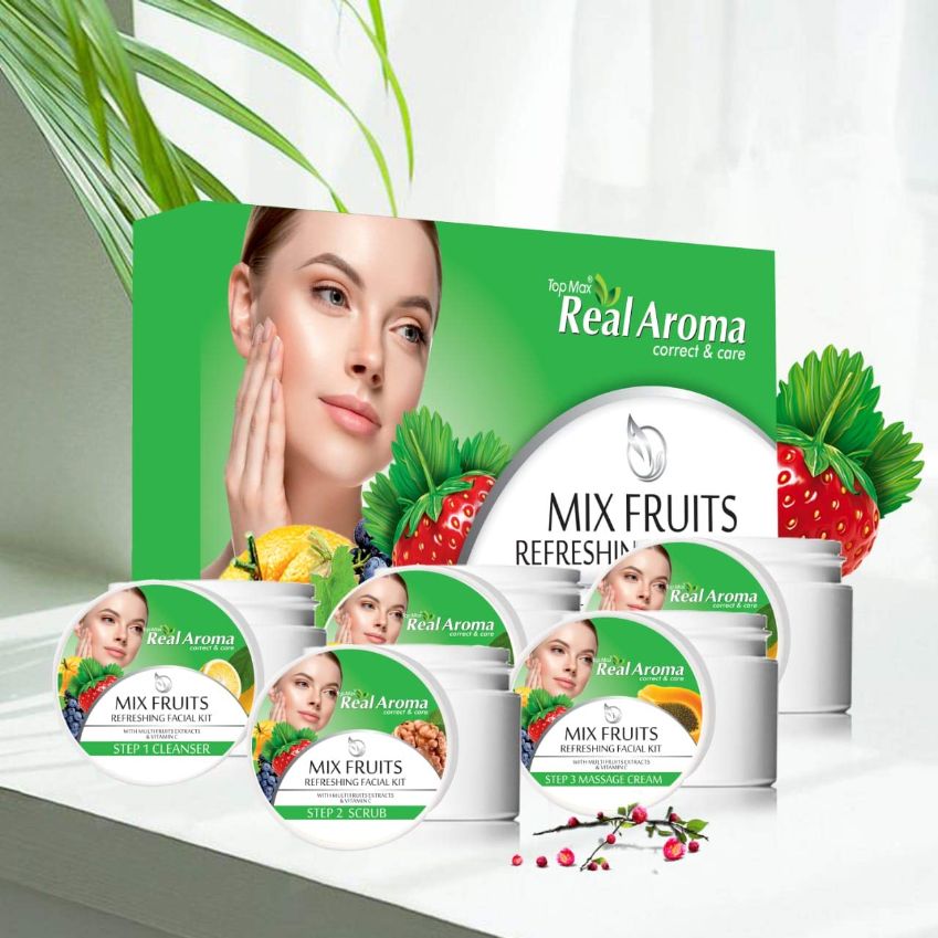 Real Aroma - Mix Fruits Facial Kit - Pack Of 1