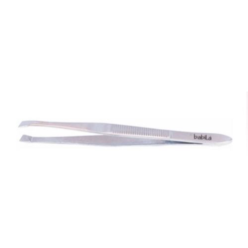 Babila - Tweezer Slant Tip Silver Plucker TW-V06