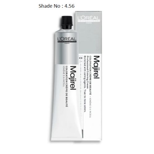 Loreal - Majirel 4.56 Red Mahogany Brown Colour Tube - 60 Gr