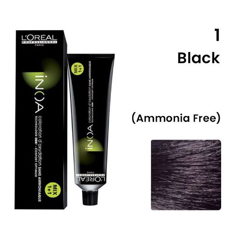 Loreal - Inoa 1 Black Colour Tube - 60 Gr