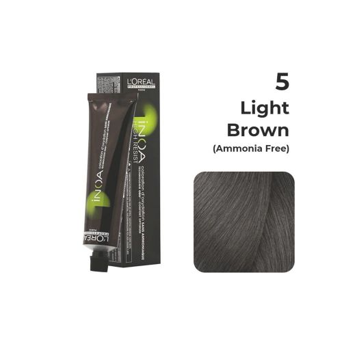 Loreal - Inoa 5 Light Brown Colour Tube - 60 ML