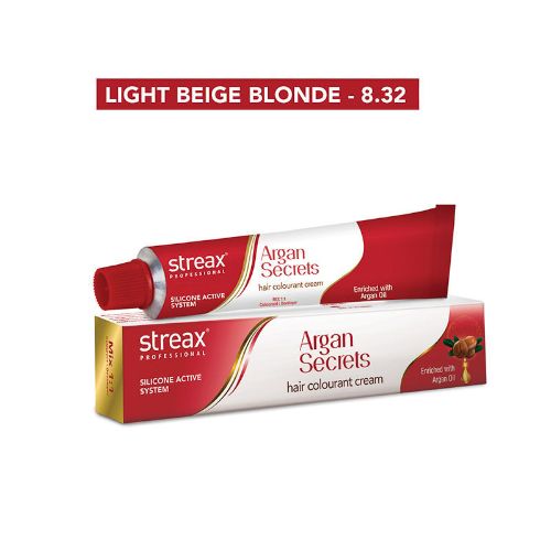 Streax - 8.32 Light Beige Blonde Colour Tube - 60 Gr