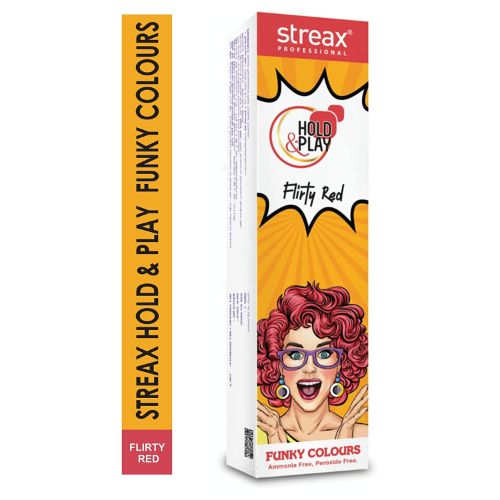 Streax - Hold Play Flirty Red Colour Tube - 100 Gr