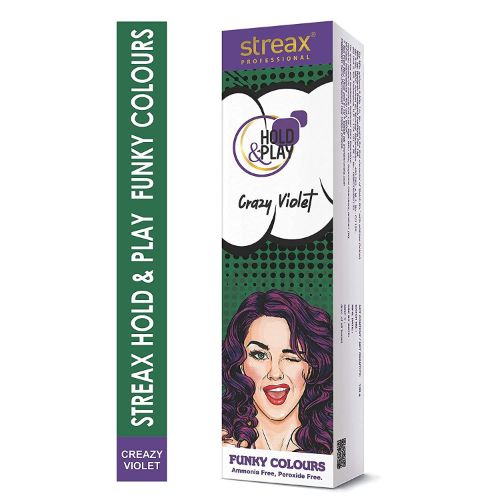 Streax - Hold Play Grazy Violet Colour Tube - 100 Gr