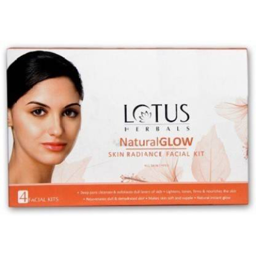 Lotus - Natural Glow Skin Radiance Facial Kit 5 Steps (10gr X 5 - Pack Of 4) Facial Kit - 399 Gr