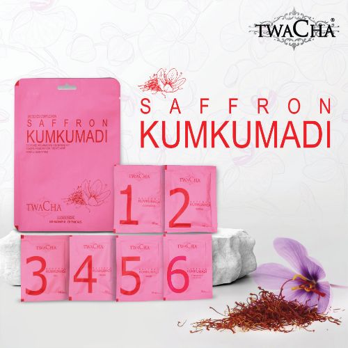 Twacha - Saffron Kumkumadi Facial Kit (6 Step Facial) - 60 Gr