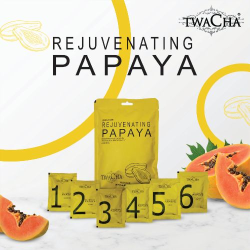 Twacha - Rejuvenating Papaya Facial Kit (6 Step Facial) - 60 Gr