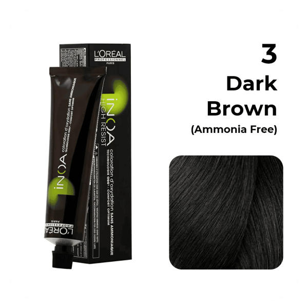 Loreal - Inoa 3 Dark Brown Colour Tube - 60 Gr