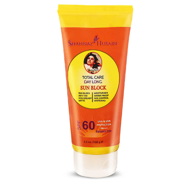Shahnaz Husain Total Care Day Long Sun Block SPF 60 100 Gr
