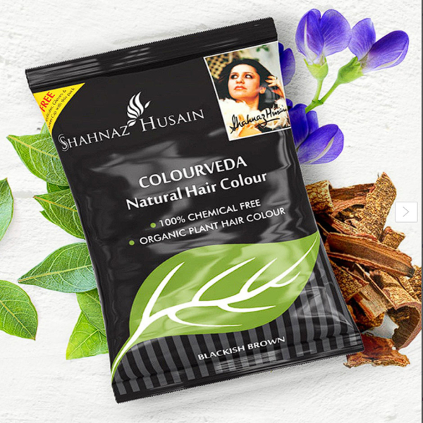 Shahnaz Husain Blackish Brown Clourveda Natural Hair Color 100 Gr